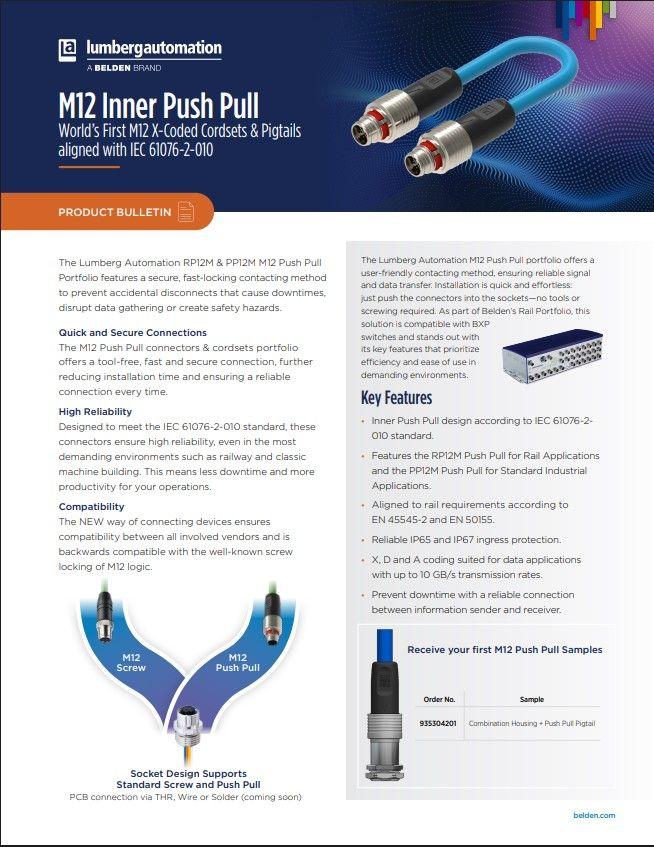 Belden M12 Push-Pull Connectors thumbnail
